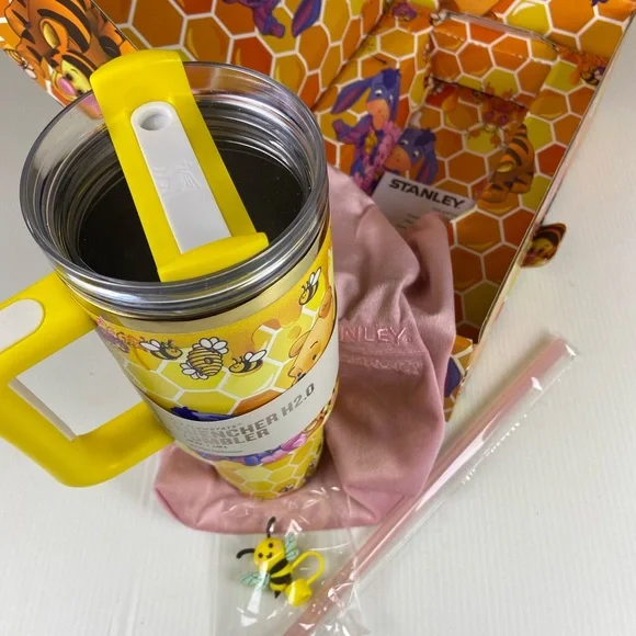 Stanley x LoveShackFancy Winnie the Pooh Honey Bee 40oz Limited Edition NIB - Picture 8 of 14